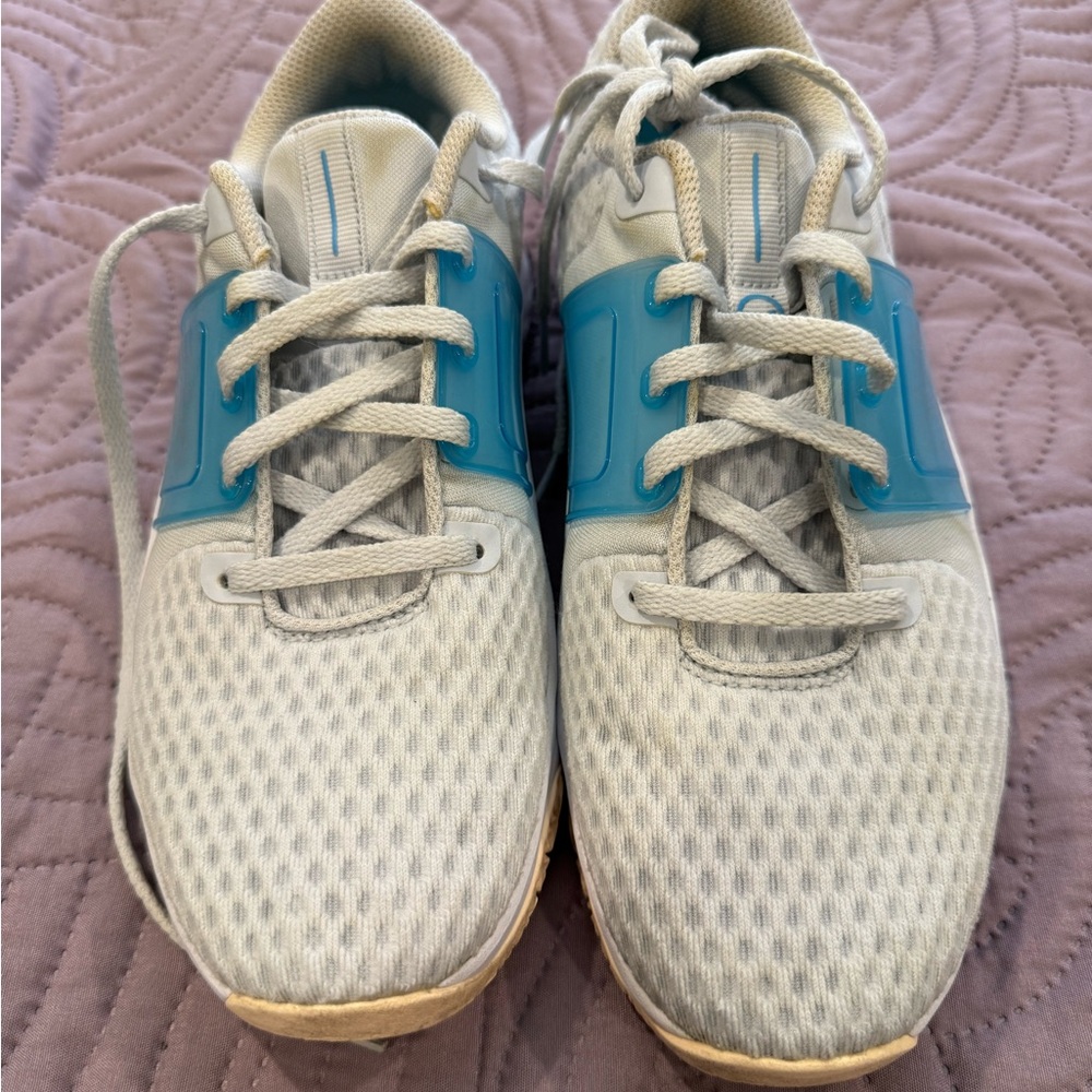 Nike White and Teal Sneakers